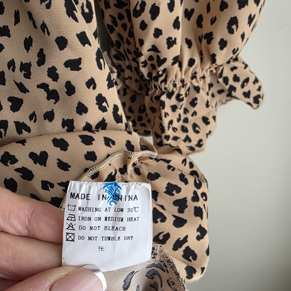 Leopard Print Long Sleeve Dress - Picture 5 of 9